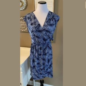 Michael Kors Wrap Dress SZ L Blue EUC